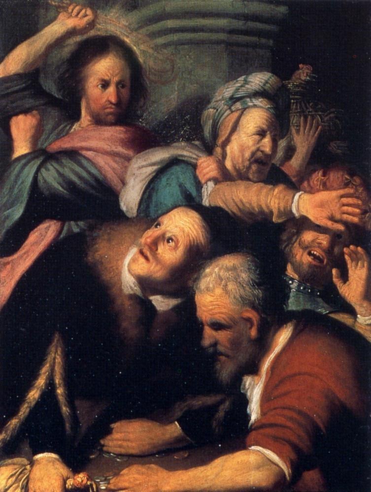 Rembrandt Christ Driving The Money Changers From The Temple